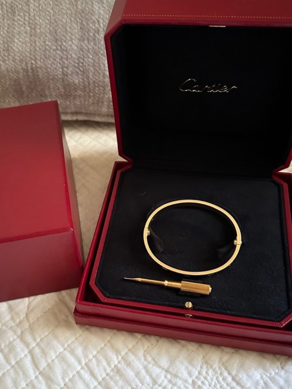 Cartier Gold Love Bracelet with Red Box - Picture 4 of 6